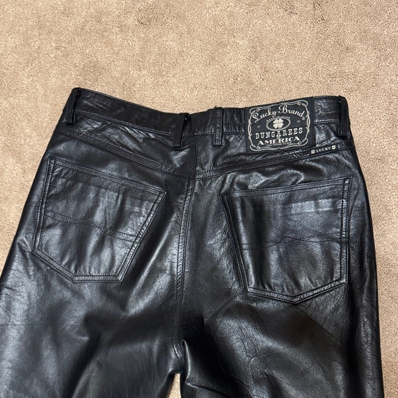 Lucky Brand Black Leather Trousers